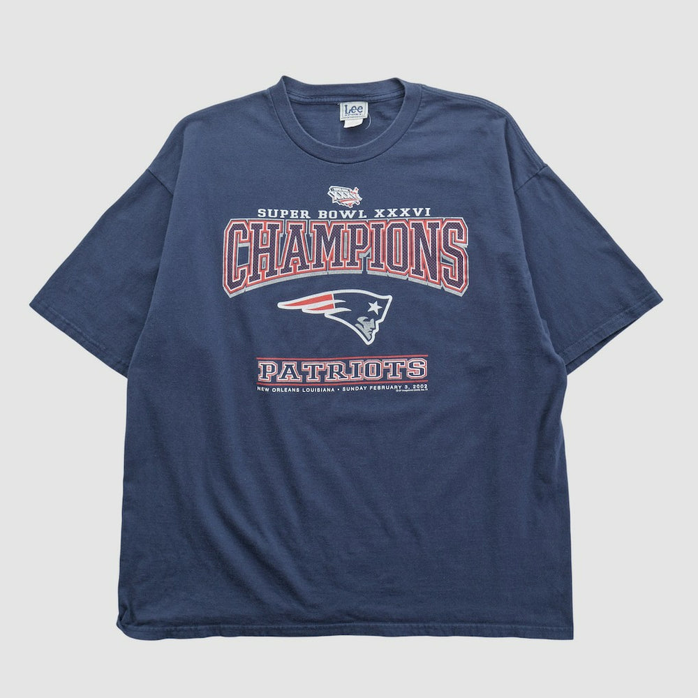 New England Patriots Lee Apparel 2002 T-shirt Navy Vintage | Fanatics