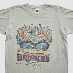 Super Bowl XXXIII Fruit of The Loom 1998 T-shirt Heather Gray Vintage | Fanatics