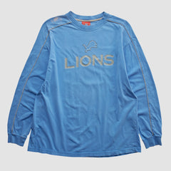 Detroit Lions NFL 2000s Long Sleeve T-shirt Light Blue Vintage | Fanatics