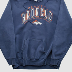 Denver Broncos Pro Player 90s Hooded Pullover Sweatshirt Navy Vintage | Fanatics