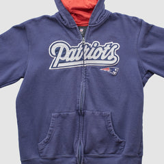 New England Patriots NFL 2010s Hooded Full Zip Sweatshirt Navy Vintage | Fanatics