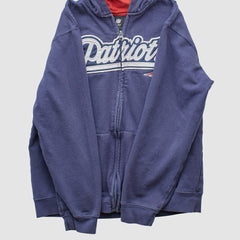 New England Patriots NFL 2010s Hooded Full Zip Sweatshirt Navy Vintage | Fanatics