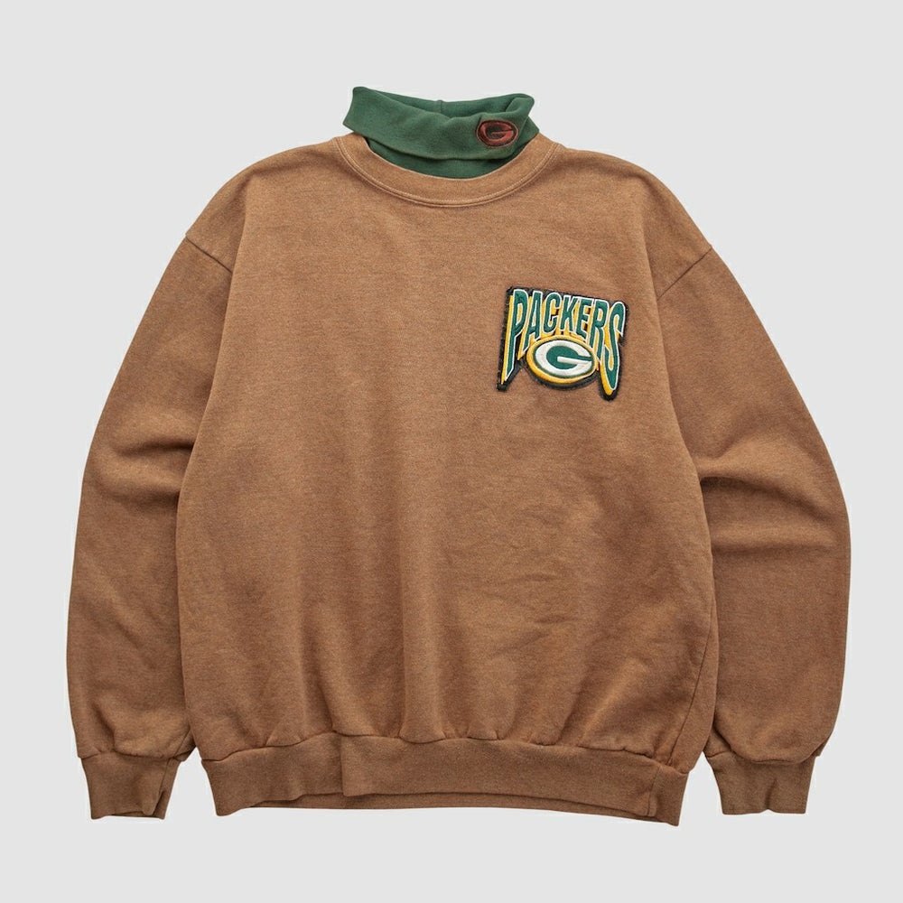 Green Bay Packers Majestic 90s Pullover Sweatshirt Clay Vintage | Fanatics