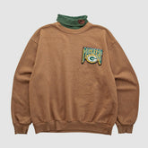 Green Bay Packers Majestic 90s Pullover Sweatshirt Clay Vintage | Fanatics
