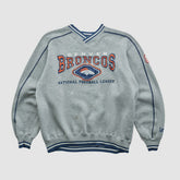 Denver Broncos Lee Apparel 90s Pullover Sweatshirt Heather Gray Vintage | Fanatics
