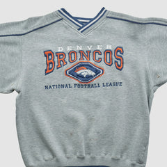 Denver Broncos Lee Apparel 90s Pullover Sweatshirt Heather Gray Vintage | Fanatics