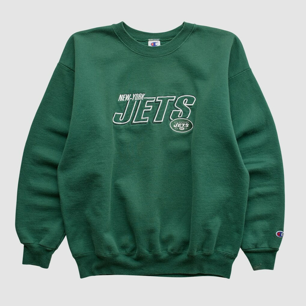 New York Jets Champion 2000s Pullover Sweatshirt Green Vintage | Fanatics
