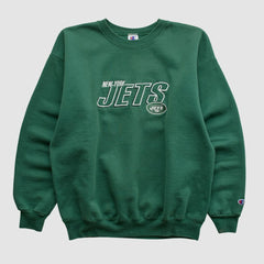 New York Jets Champion 2000s Pullover Sweatshirt Green Vintage | Fanatics