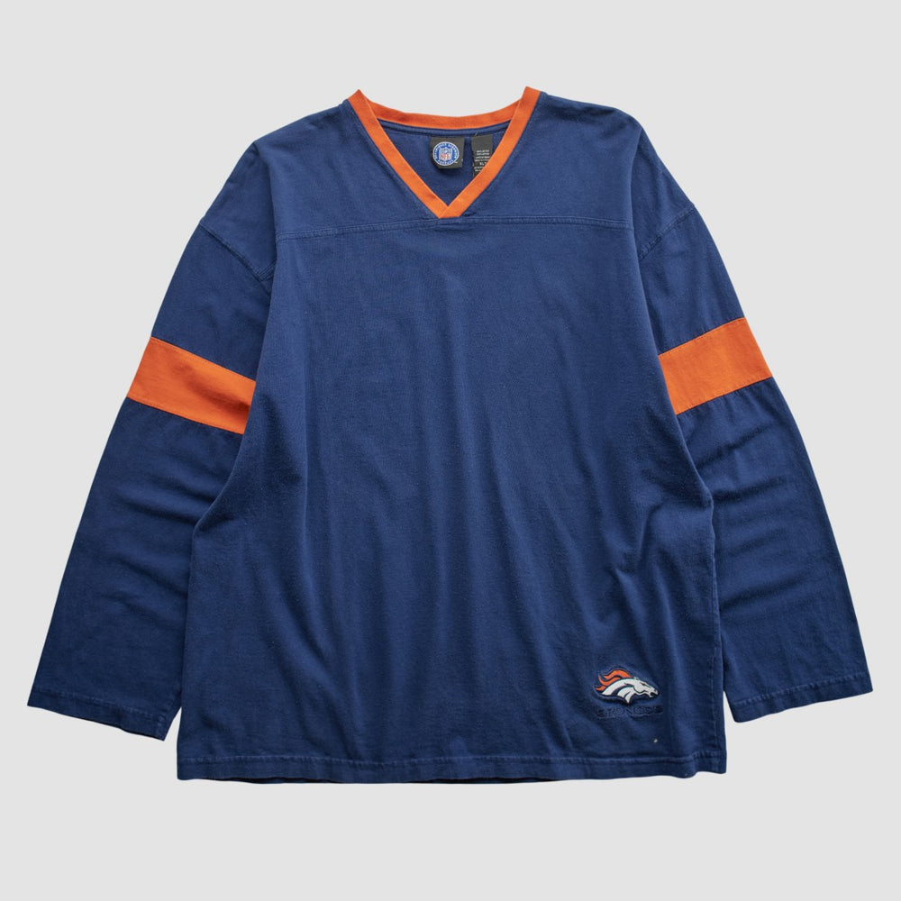 Denver Broncos NFL 2000s Long Sleeve T-shirt Navy Vintage | Fanatics