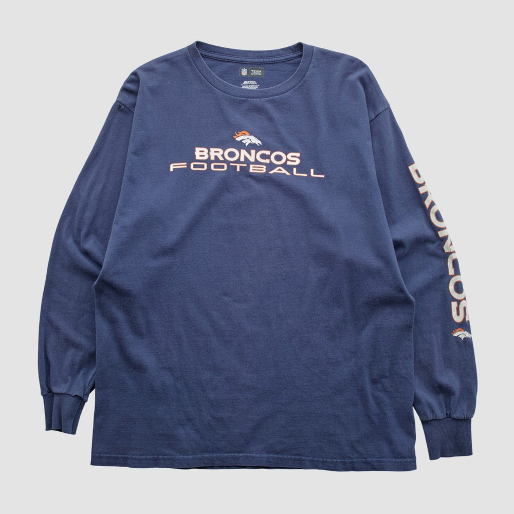 Denver Broncos NFL 2010s Long Sleeve T-shirt Navy Vintage | Fanatics