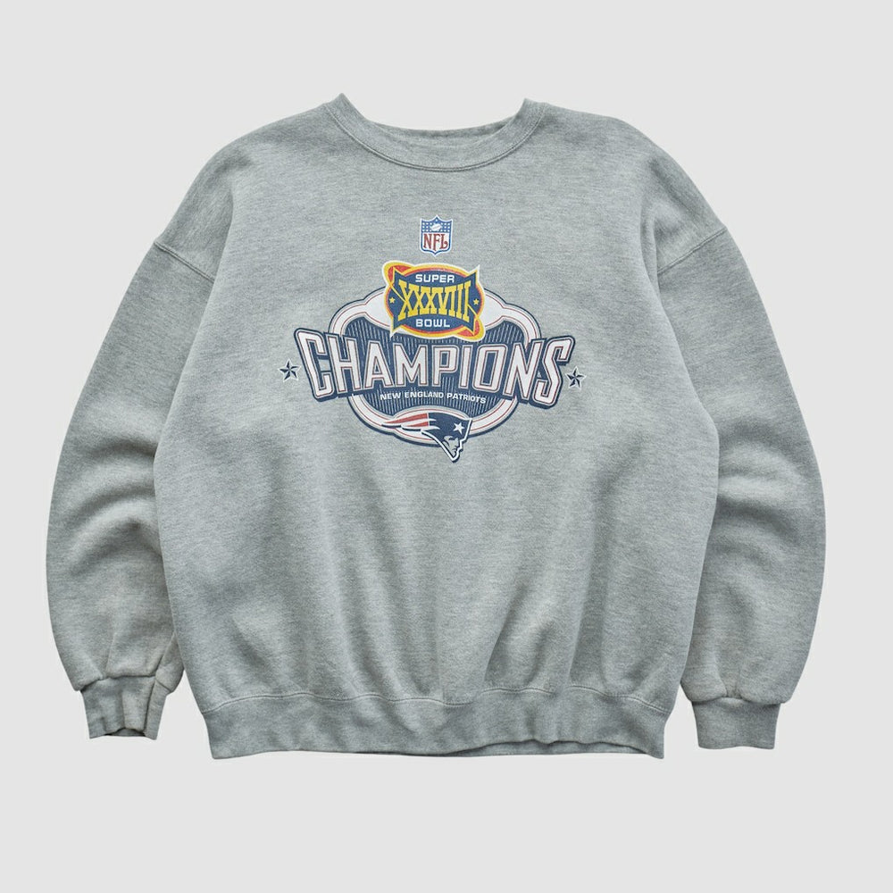 Super Bowl XXXVIII Lee Apparel 2004 Pullover Sweatshirt Heather Gray Vintage | Fanatics