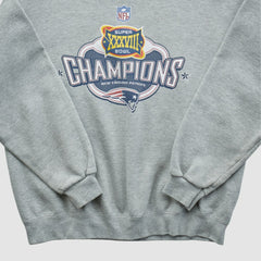 Super Bowl XXXVIII Lee Apparel 2004 Pullover Sweatshirt Heather Gray Vintage | Fanatics