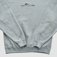 Denver Broncos Champion 2000s Pullover Sweatshirt Heather Gray Vintage | Fanatics