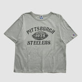 Pittsburgh Steelers Champion 90s T-shirt Heather Gray Vintage | Fanatics