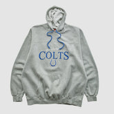 Indianapolis Colts NFL 2000s Hooded Pullover Sweatshirt Heather Gray Vintage | Fanatics
