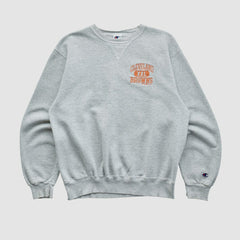 Cleveland Browns Champion 90s Pullover Sweatshirt Heather Gray Vintage | Fanatics