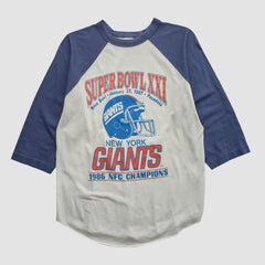 Super Bowl XXI Trench 1986 T-shirt White Vintage | Fanatics