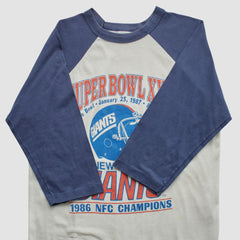 Super Bowl XXI Trench 1986 T-shirt White Vintage | Fanatics