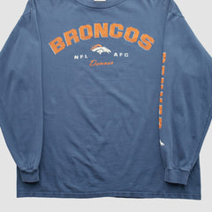 Denver Broncos NFL 2000s Long Sleeve T-shirt Blue Vintage | Fanatics