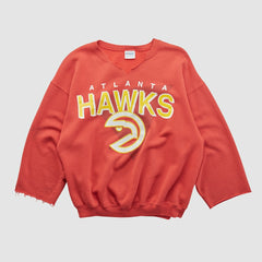 Atlanta Hawks Hanes 90s Pullover Sweatshirt Red Vintage - NBA