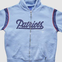 New England Patriots Reebok 2000s Hooded Full Zip Sweatshirt Light Blue Vintage | Fanatics