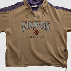 Minnesota Vikings Lee Sport 90s Hooded 1/4 Zip Sweatshirt Clay Vintage | Fanatics