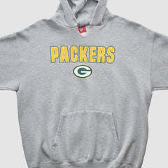 Green Bay Packers NFL 2000s Hooded Pullover Sweatshirt Heather Gray Vintage | Fanatics