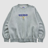 Minnesota Vikings Majestic 2000s Pullover Sweatshirt Heather Gray Vintage | Fanatics