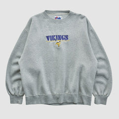 Minnesota Vikings Majestic 2000s Pullover Sweatshirt Heather Gray Vintage | Fanatics