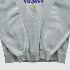 Minnesota Vikings Majestic 2000s Pullover Sweatshirt Heather Gray Vintage | Fanatics