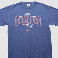 New England Patriots NFL 2004 T-shirt Blue Vintage | Fanatics