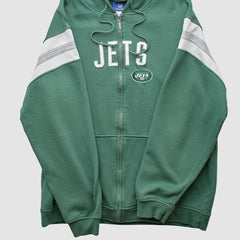 New York Jets Reebok 2000s Hooded Full Zip Sweatshirt Green Vintage | Fanatics