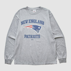 New England Patriots Reebok 2000s Long Sleeve T-shirt Heather Gray Vintage | Fanatics