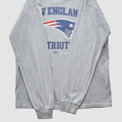 New England Patriots Reebok 2000s Long Sleeve T-shirt Heather Gray Vintage | Fanatics