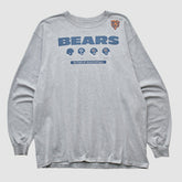 Chicago Bears Reebok 2000s Long Sleeve T-shirt Heather Gray Vintage | Fanatics