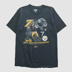 Ben Roethlisberger Reebok 2000s T-shirt Black Vintage | Fanatics