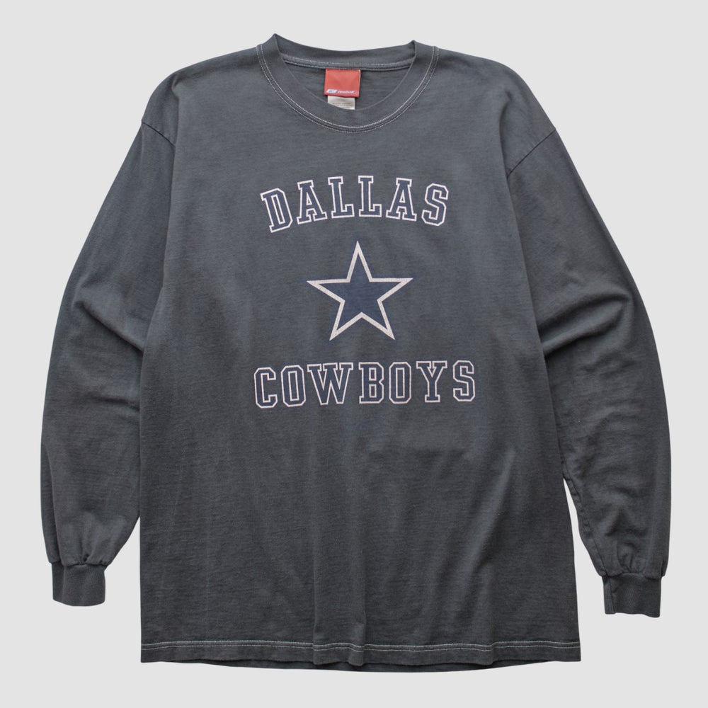 Dallas Cowboys Reebok 2000s Long Sleeve T-shirt Charcoal Vintage | Fanatics