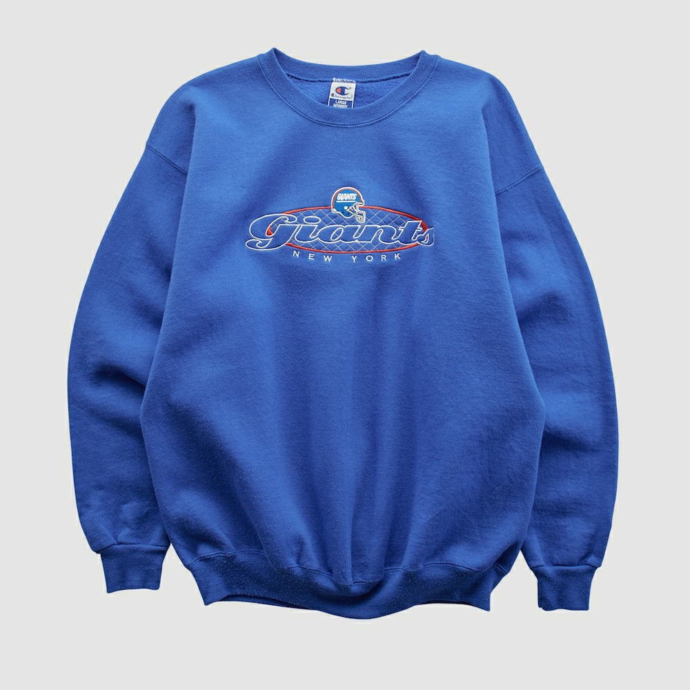 New York Giants Champion 90s Pullover Sweatshirt Blue Vintage | Fanatics