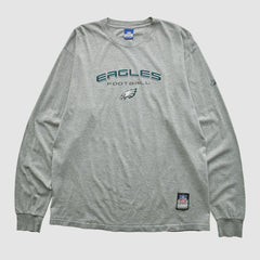 Philadelphia Eagles Reebok 2000s Long Sleeve T-shirt Heather Gray Vintage | Fanatics