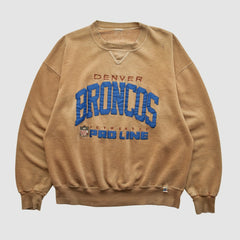 Denver Broncos 90s Pullover Sweatshirt Tan Vintage | Fanatics