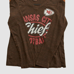 Kansas City Chiefs NFL 2010s Long Sleeve T-shirt Brown Vintage | Fanatics