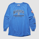 Dallas Mavericks CSA 2000s Long Sleeve T-shirt Blue Vintage - NBA