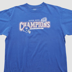 New York Giants Reebok 2008 T-shirt Blue Vintage | Fanatics
