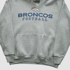 Denver Broncos NFL 2000s Hooded Pullover Sweatshirt Heather Gray Vintage | Fanatics