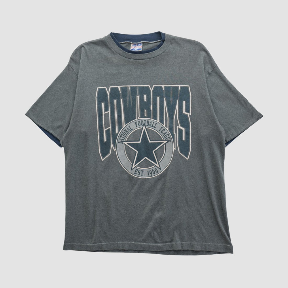 Dallas Cowboys Trench 90s T-shirt Gray Vintage | Fanatics