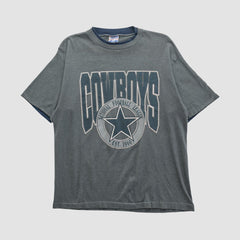 Dallas Cowboys Trench 90s T-shirt Gray Vintage | Fanatics