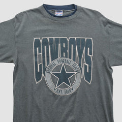 Dallas Cowboys Trench 90s T-shirt Gray Vintage | Fanatics