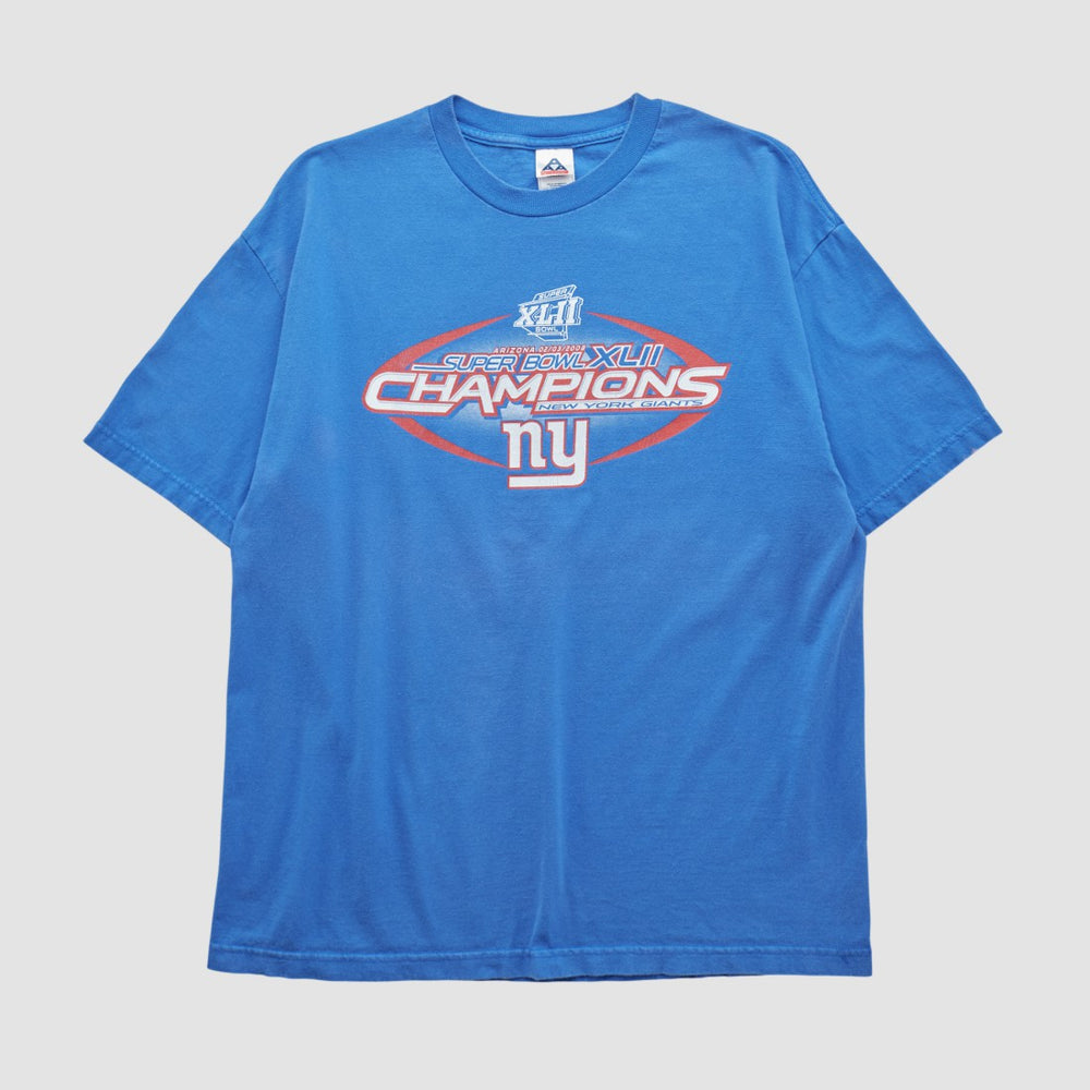 New York Giants Alstyle 2008 T-shirt Blue Vintage | Fanatics