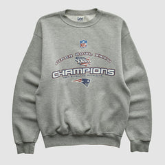 New England Patriots Lee Sport 2002 Pullover Sweatshirt Heather Gray Vintage | Fanatics