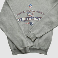 New England Patriots Lee Sport 2002 Pullover Sweatshirt Heather Gray Vintage | Fanatics